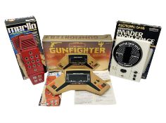 Three late 70s/early 80s handheld electronic games; Bandai Electronics Arcade 'Gunfighter' (1980)