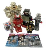 'Lost in Space' robot by Newline Productions; and three unopened 'Lost in Space' carded models; and