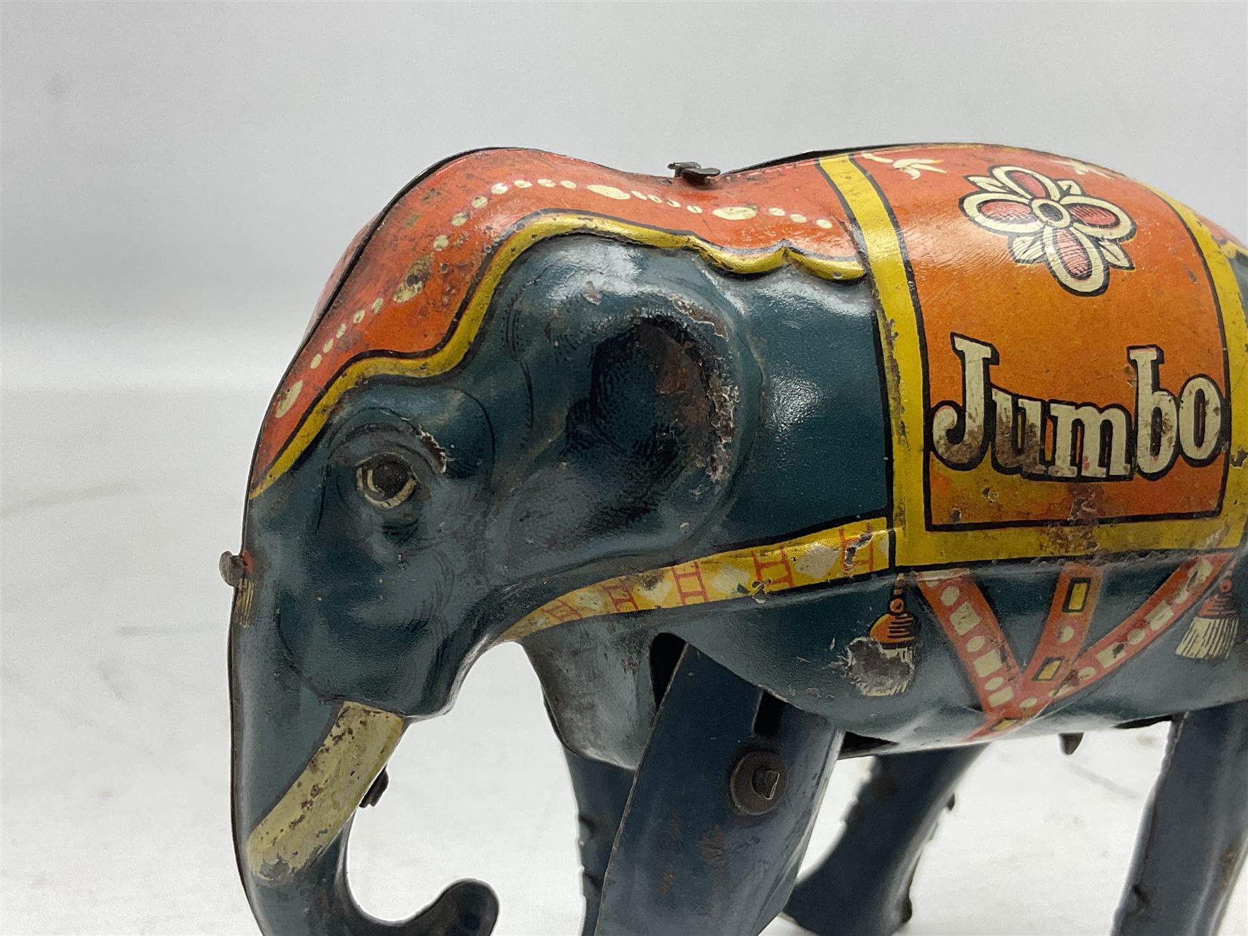 German Blomer and Schuler 'Jumbo' Elephant clockwork tinplate figure - Image 6 of 10