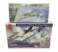 Airfix 100 Years of Naval Aviation Collection construction kit; and 21st Century Toys Messerschmitt