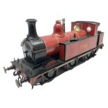 Gauge 1 - kit-built electric 0-6-0 tank locomotive No.1793 in LMS red and black livery with well det