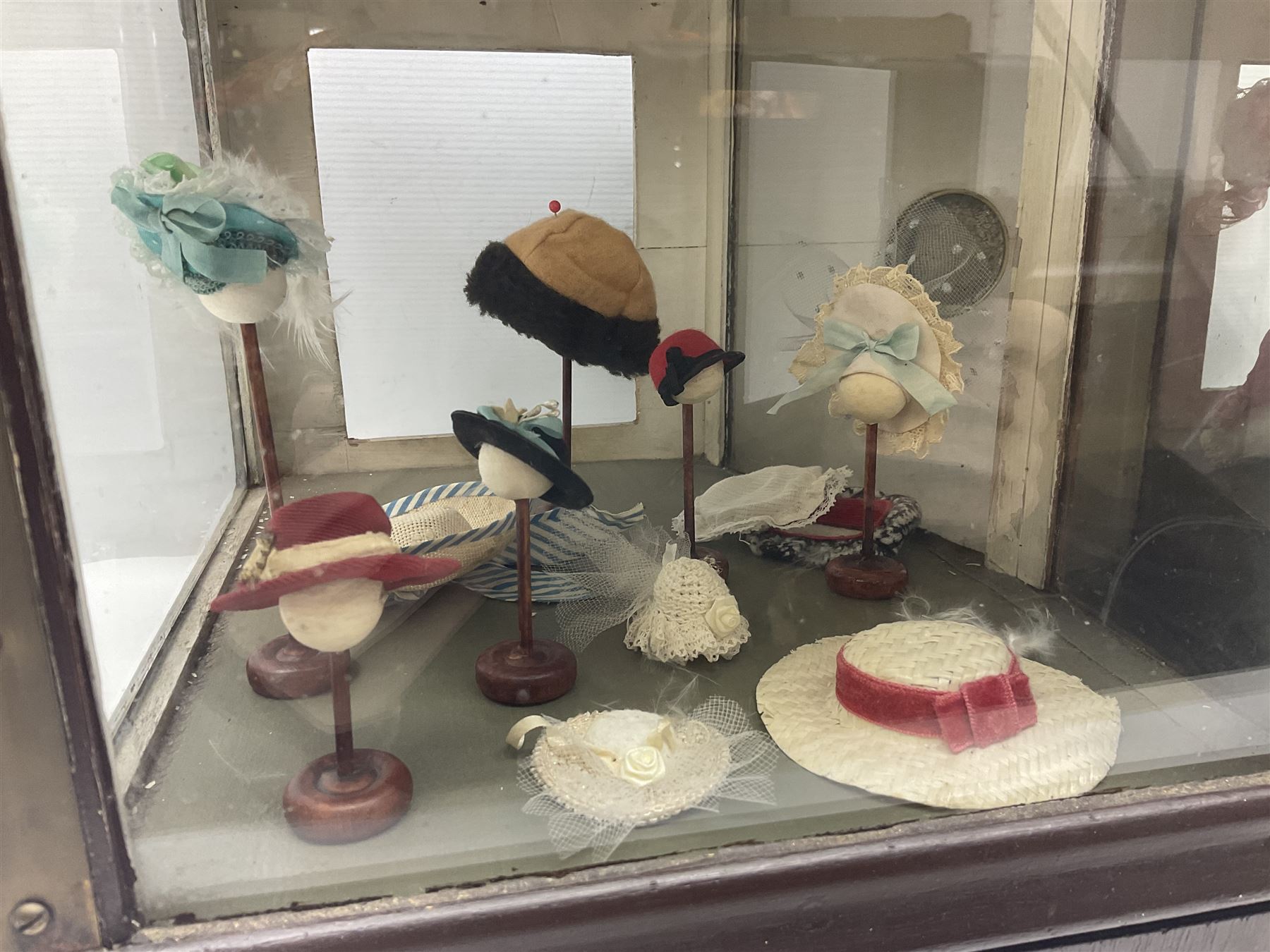 Early 20th century scratch-built wooden hat & gown shop diorama 'Joan' - Image 2 of 14