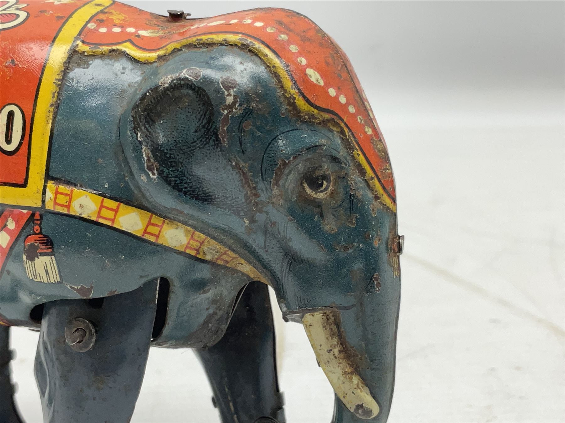 German Blomer and Schuler 'Jumbo' Elephant clockwork tinplate figure - Image 3 of 10