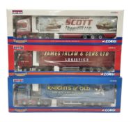 Corgi - three 'Hauliers of Renown' limited edition 1:50 scale heavy haulage vehicles comprising CC13