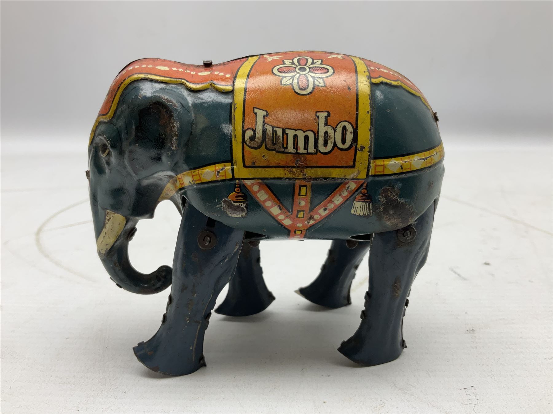 German Blomer and Schuler 'Jumbo' Elephant clockwork tinplate figure - Image 5 of 10