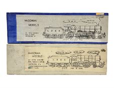 '00' gauge - two McGowan Models metal construction kits - D49 Hunt or Shire Class 4-4-0 locomotive a