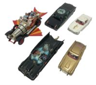 Corgi - five unboxed and playworn die-cast TV/Film related models including Chitty Chitty Bang Bang