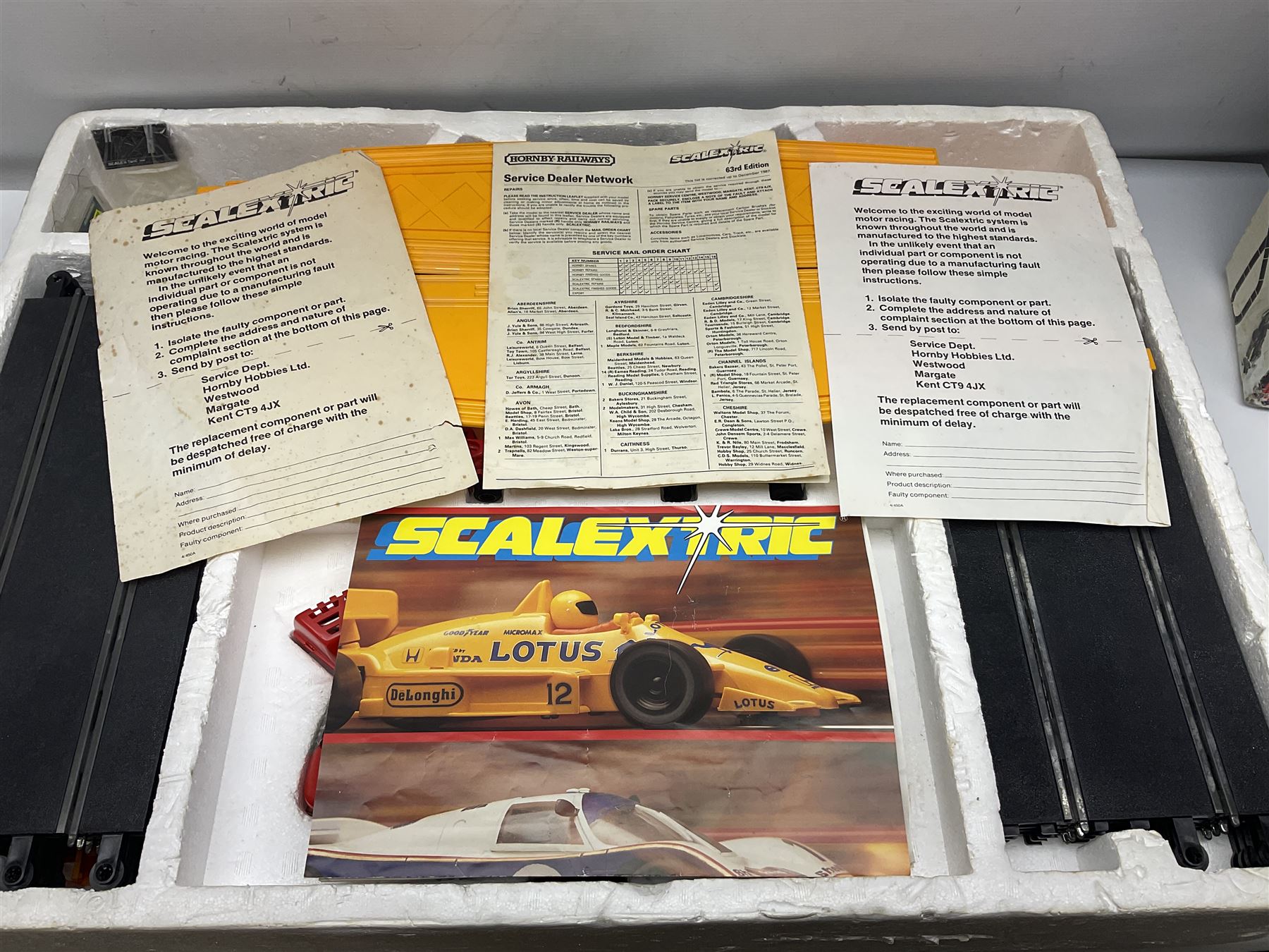 Scalextric - Pole Position set with Team Talbot and Wolf racing cars; boxed with paperwork - Image 2 of 5