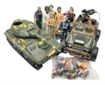 Action Man - Hasbro Strike Force Battle Tank by Sunny Smile; jeep; ten various period dressed figure