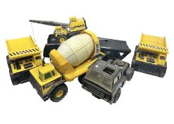 Tonka - five large scale steel pressed vehicles comprising Cement Mixer