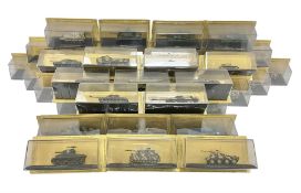 DeAgostini The Combat Tanks Collection - forty-six periodical issued die-cast models of tanks; in p