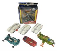 Dinky - Trident Starfighter No.362; boxed; and six unboxed and playworn TV/Film related models compr