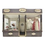 Early 20th century scratch-built wooden hat & gown shop diorama 'Joan'