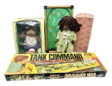 Ideal 'Tank Command' battle action game; boxed; Kay 'Pin Football' bagatelle game; Coleco Cabbage Pa