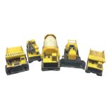 Tonka - five large scale pressed steel vehicles comprising Cement Mixer