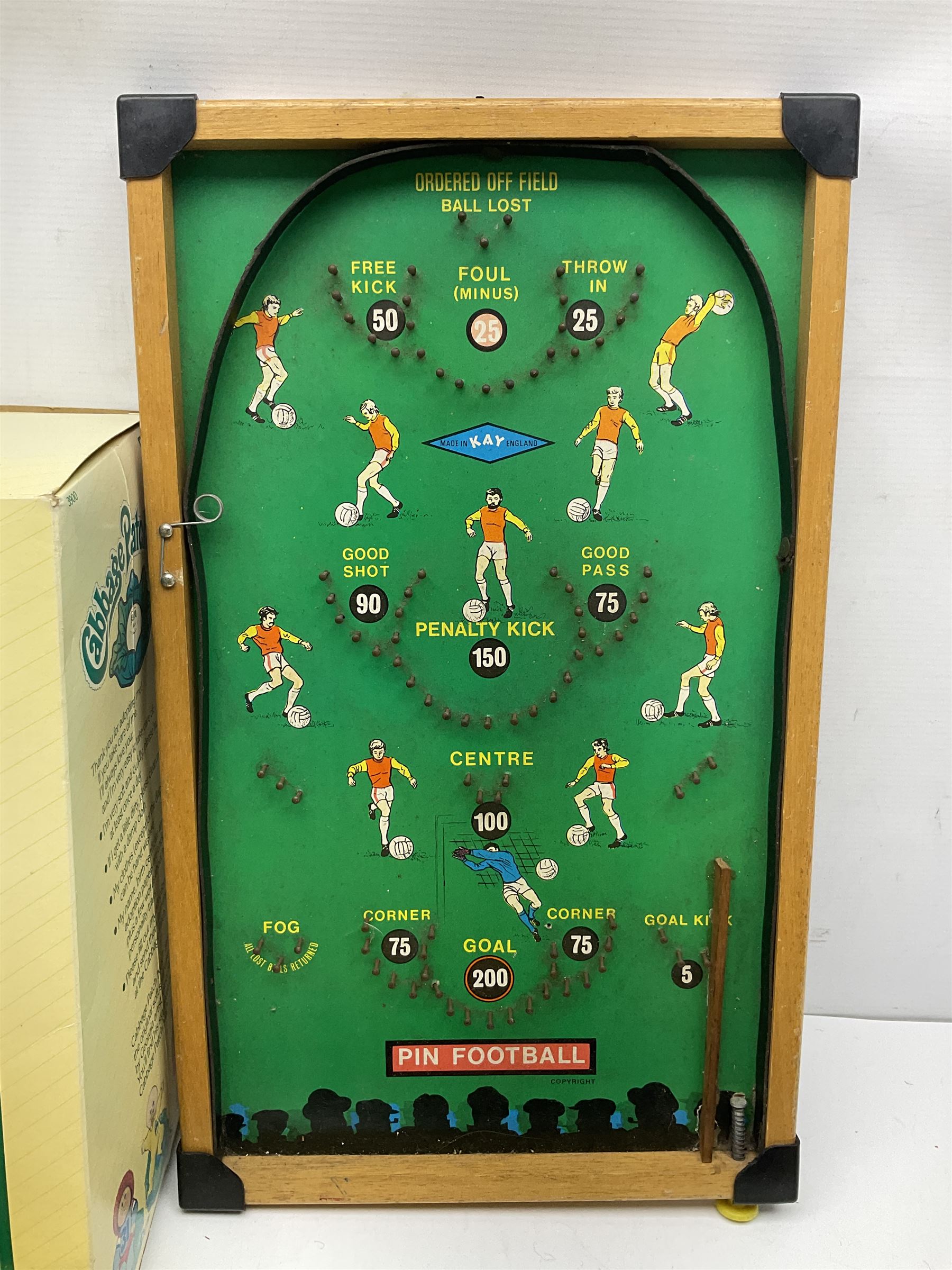 Ideal 'Tank Command' battle action game; boxed; Kay 'Pin Football' bagatelle game; Coleco Cabbage Pa - Image 7 of 13