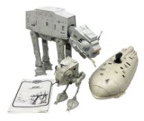 Star Wars - three land/space vehicles comprising AT-AT Transporter and Rebel Troop Transport Carrier