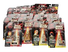 Star Wars - twenty-four Star Wars Episode One figures in card backed packaging; Collections 1