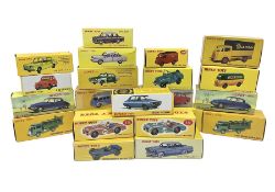 Dinky (Atlas Editions) - twenty-two cars and commercial vehicles comprising two x 555