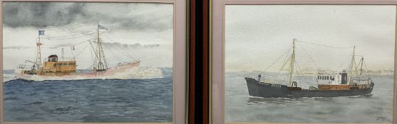A Crawford (British Contemporary): Fleetwood Trawlers 'Captain Hardy' and 'Dean Martha'