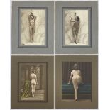 Set of four 1920s erotica photographs