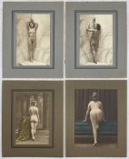 Set of four 1920s erotica photographs