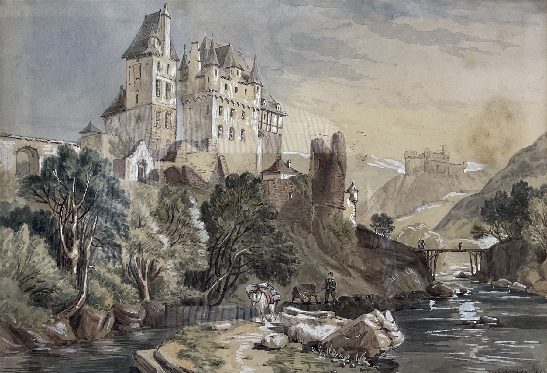 Christopher Horner (British 19th century): Eltz Castle - Germany