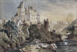 Christopher Horner (British 19th century): Eltz Castle - Germany
