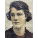 English School (Mid 20th century): Portrait of a Young Woman