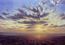Chris Geall (British 1965-): North York Moors Sunset