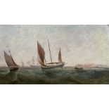 English School (19th century): Fishing Smack and other Shipping off the Coast