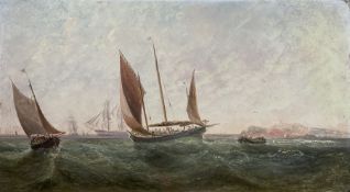 English School (19th century): Fishing Smack and other Shipping off the Coast