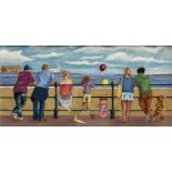 Anne J Taylor (British Contemporary): On Scarborough Foreshore