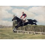 Dale (British 20th century): Horseback - Clearing a Fence
