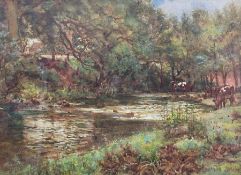 John Dobby Walker (British 1863-1925): 'River Washburn at Leathley'