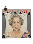 David Smith (British Contemporary): 'Blokes - Queen Elizabeth II'