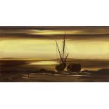Tom Gower (British 1938-): 'Sunset at Low Tide - St Ives'