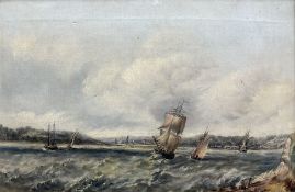 Henry Edgar Hayes (British 19th century): 'The Thames Near Grays'