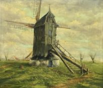 W Soete (Dutch 20th century): Derelict Windmill