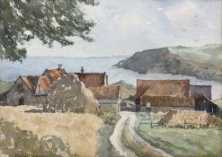 Donald Kane (British 20th century): 'Bay Ness Farm' Robin Hood's Bay
