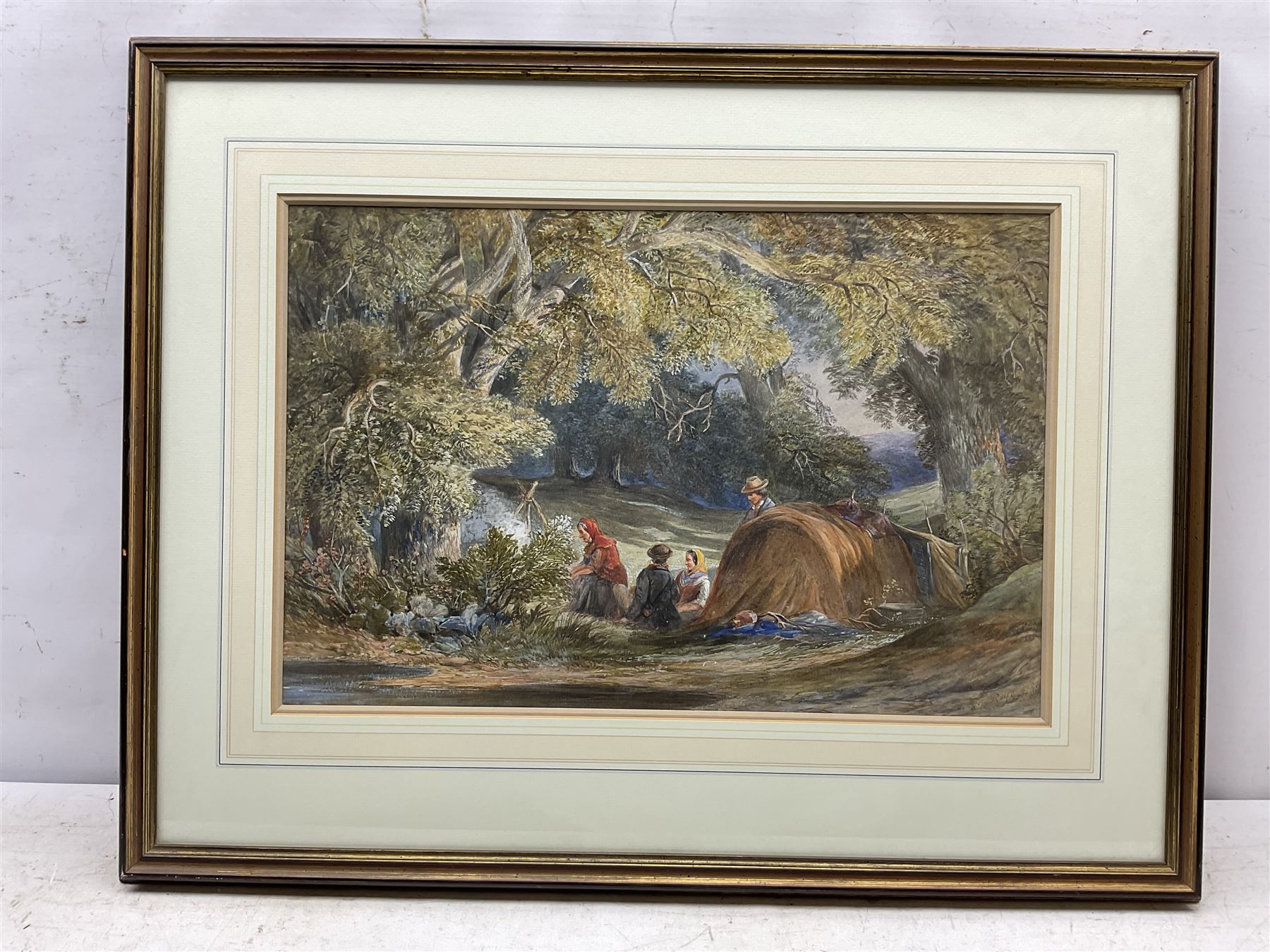 English School (19th century): Camping in the Forest - Image 2 of 3