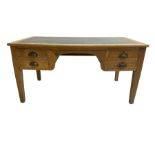 Early to mid-20th century light oak desk