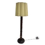 20th century mahogany standard lamp