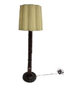 20th century mahogany standard lamp