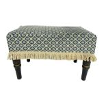 Late 19th century Aesthetic movement ebonised footstool