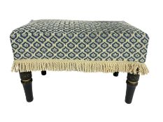 Late 19th century Aesthetic movement ebonised footstool