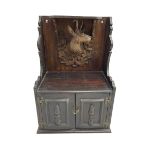 Late 19th century oak wall cabinet