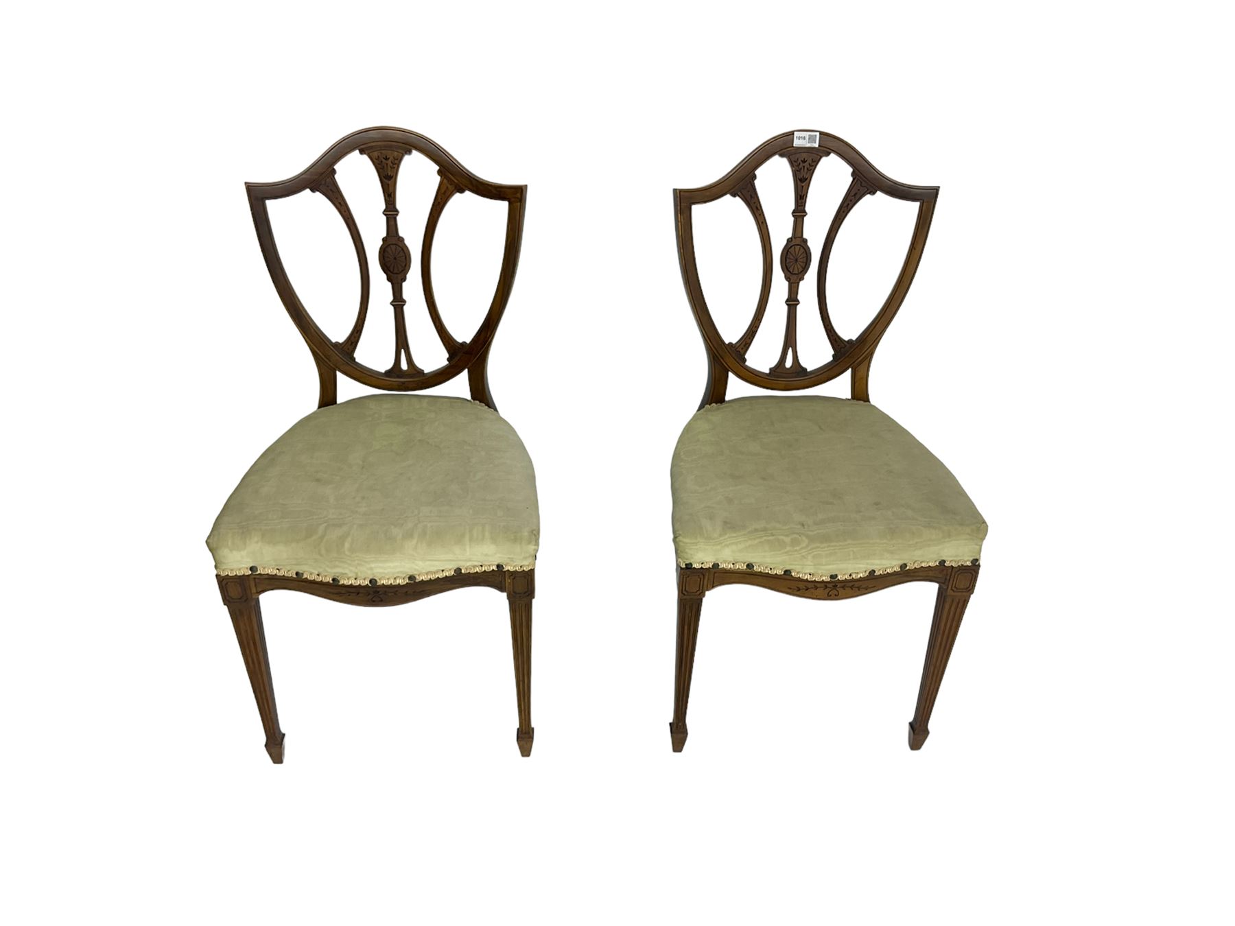 Pair late 19th century rosewood dining chairs - Image 2 of 6