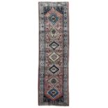 Persian Yalameh coral ground runner rug