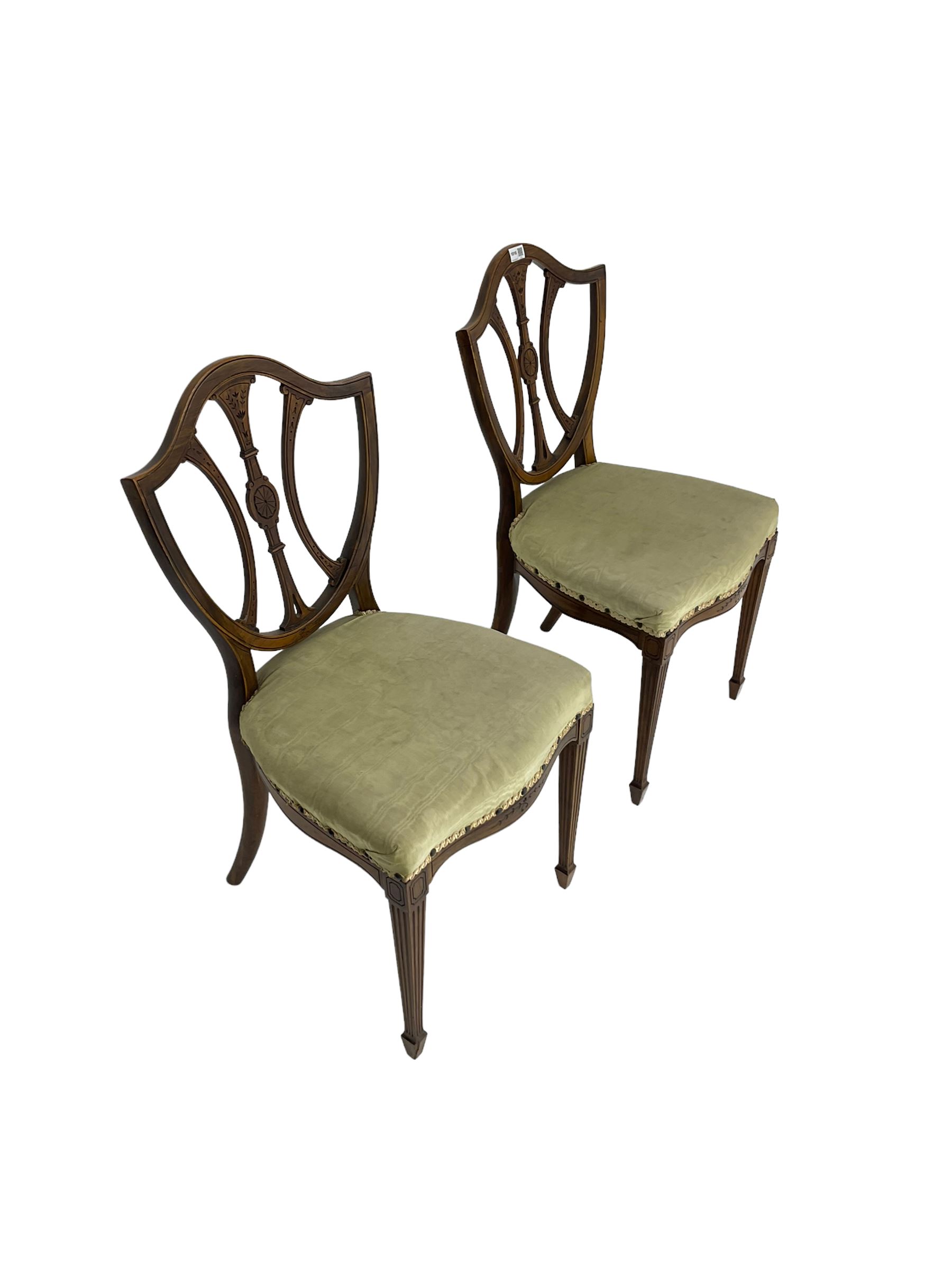 Pair late 19th century rosewood dining chairs - Image 3 of 6